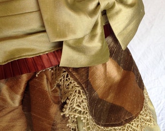 Victorian Ball Gown, 1872 Bustle Style