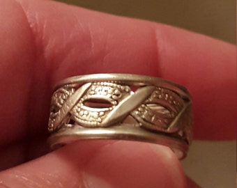 VintageJoseph Esposito Sterling Silver Braided Band Ring Size 6