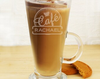 Personalised Cafe Latte Glass