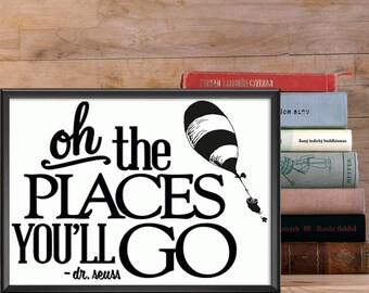 Dr. Seuss "Oh the Places You'll Go" Framed Print