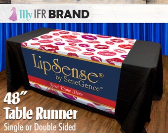 LipSense Single or Double Sided Table Runner - Lips 04