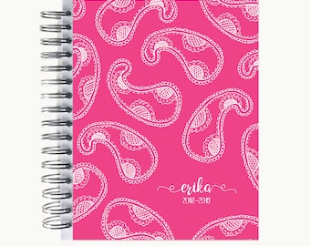 Bullet Journal – Personalized | Spiral | Dot Grid | Notebook | Paisley Sketch