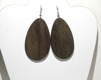 Handcrafted Wood Wooden Earrings Natural Color