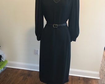 80s Black and Gold Dress (belt not included)