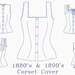 Corset Cover Pattern: Victorian Sewing Pattern, Multi Sized Underwear Pattern. 1880-9