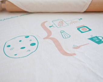 Tea towel RECIPES ILLUSTRATED "Piadina Rimini"