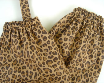 Plastic Grocery Bag Holder Brown Leopard Print