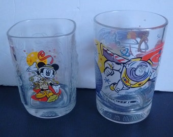 Lot of 2 Walt Disney World Mickey Mouse Buzz Lightyear Aladdin Beauty and the Beast Glasses
