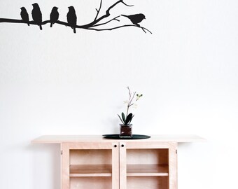 Wall Vinyl Sticker Wall Decal Birds On A Branch Wall Stickers Decor Home Nature Tree