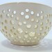 Berry Bowl - Stoneware Pottery Colander - Hand Thrown and Altered - Ceramic Fruit Bowl