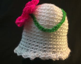 Baby Girl Flower Winter Hat