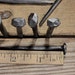 2 1/2" Rose head nails, 5 pieces, 2.5 inch decorative square hand forged wrought iron antique rustic look ~5*140.7