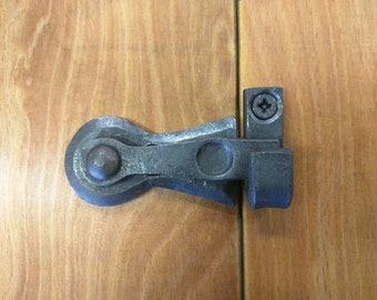A small forged Thumb Latch, ideal for cabinets and cupboards. Handmade by Tom Fell - Blacksmith