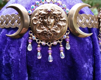 Moon Goddess Elaborate Crown Circlet Headpiece
