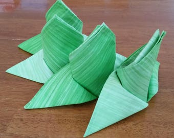 Green Cloth Napkins, Cotton Napkins, Green Napkins, Green Ombre Napkins, Dinner Napkins, Party Napkins, Dinner Party Napkins