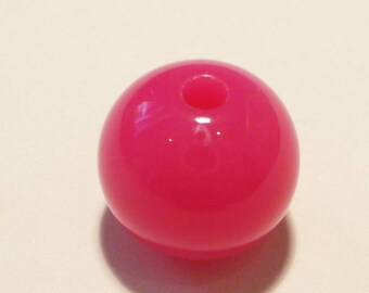 1 Pearl round fuchsia neon 10mm fuchsia AR358