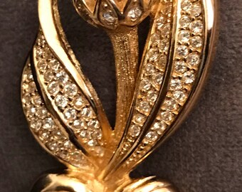 Christian Dior floral motif brooch