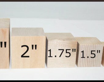 Various Sized Wooden Blocks, DIY Wood Blocks, Picture Blocks, Wood Cubes, Square Blocks, Solid Wood Blocks
