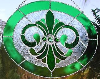 Stained Glass Suncatcher, Stained Glass Art, Glass Art, Decorative Solder Work, Glass Sun Catchers, Glass Suncatchers, Glass Panel, 9560-GR