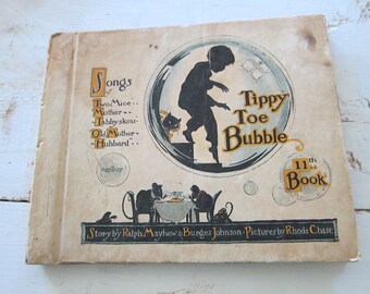 Tippy Toe Bubble Childrens Books, Unique Nursery Bookshelf Decoration, Gifts for New Baby Parents, Illustrated Book Present for Kids