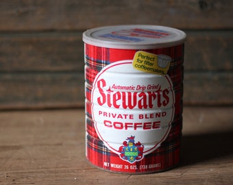 Stewarts Coffee can, with lid