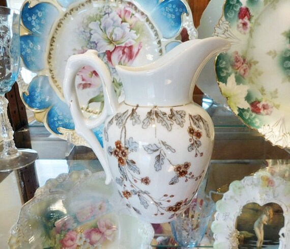 1800s Antique Ironstone Milk Creamer / Pitcher
