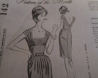 Vintage 1960's Spadea 142 Jo Copeland Dress Sewing Pattern Size 12 Bust 35
