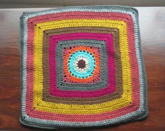 handmade crochet cushion cover