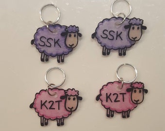 Sheep Stitch Markers Reminders SSK K2T