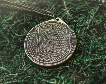 Enochian Great Tablet Seal of Truth Sigillum Dei Ameth Solomon kabbalah amulet pendant