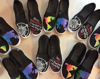 Hand Painted Missions Shoes (will do other custom designs)
