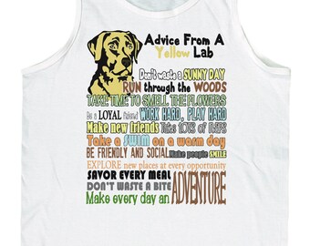 Men's Advice from A Yellow Lab Labrador Retriever Tank Top
