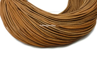 5 metre (5,47yd) Genuine LEATHER Cord 2.5 mm Natural
