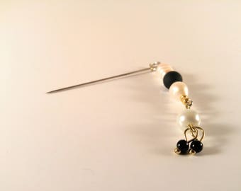 Dangle Pearl hijab pin Hat pin Scarf pin Hijab jewelry Woman Gift Ramadan gift Eid gift