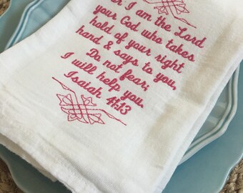 Isaiah 41:13 Hand Towel