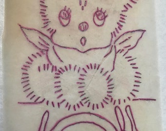Vintage tracing pad with embroidery patterns
