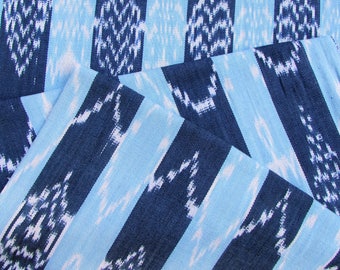 Guatemalan Ikat Fabric Celestial and Dark Blue