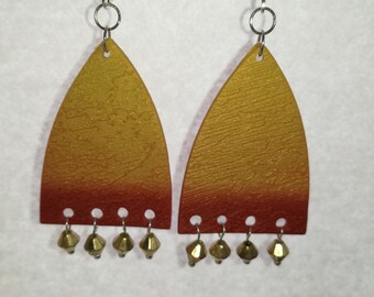 Earrings echapée-perles with silver hoop earrings