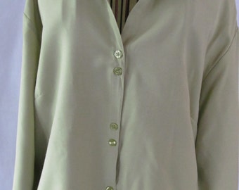 Sage Green Blouse 3/4 Sleeve Blouse
