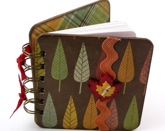 Leaf It to Your Imagination Mini Blank Book, doodle - sketch - collage - write, gold - green - orange