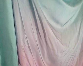 Pink Mauve Blue Silk Cotton yardage 3.7mtrs/4yds in length DISCOUNTED!!