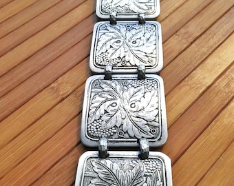 VIntage Silver Aluminum Concho Chain Belt 50s Belt