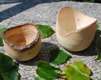 Ciotole in legno con corteccia, Wood Bowl, Portafrutta in legno, Centrotavola in legno, Bowl Wood, Rustic Home Decor, Woodturning