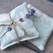 Lavender sachets - set of two lavender scented sachets - aqua blue and cream