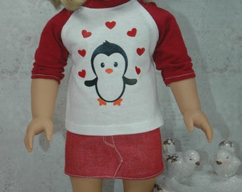 American, made, girl, doll, graphic tee, shirt, FREE pajama pants, 18 inch doll