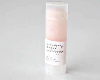 Cranberry Sugar Lip Scrub- Exfoliating Lip Scrub- Lip Polish- Vegan Lip Scrub- Organic Lip Scrub- Natural Lip Scrub- Lip Treatment- 1 tube