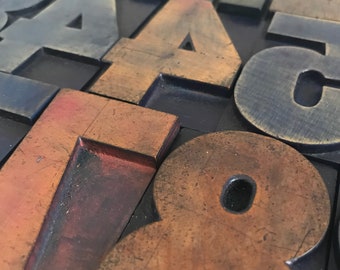 3 Inch Vintage Letterpress Number / Old Wood Number / Vintage Type / Type Print Number / Number Two / Number One / Vintage Letterpress