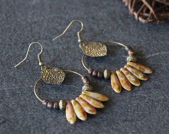 Bohemian hoops, hoop earrings in ethnic style, hoop earrings, ethnic, boho earrings, Gypsy, hippie hoop