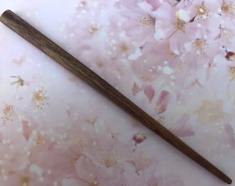 Hand Carved Swamp Mahogany Hair Stick / Shawl Pin