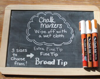 White Chalk Ink - Chalkboard Marker - Wet Wipe - Bistro Style Choose from 3 sizes